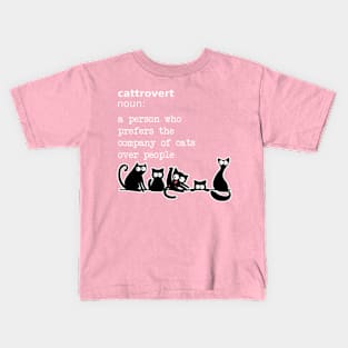 Cattrovert with cats Kids T-Shirt